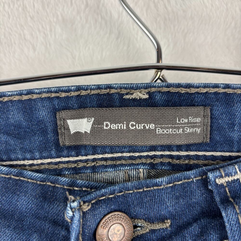 Levis Jeans Women 26 Boot Cut Skinny Low Rise Dark Wash Stretch Demi Curve 26x32 - Picture 7 of 12